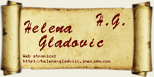 Helena Gladović vizit kartica